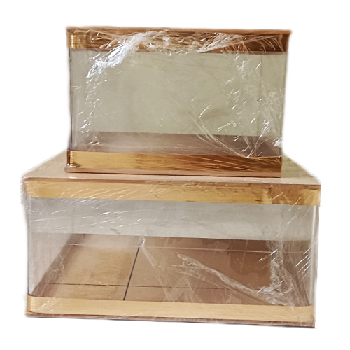 Golden Outline Square Cake Spacer Set