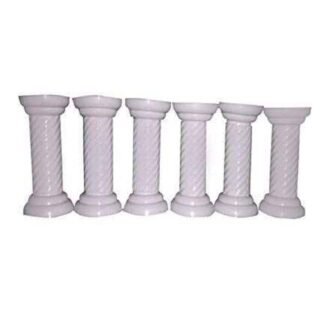 Pillars Cake Stand Support Plastic Cakes Fondant Holder Tools (pack of 6