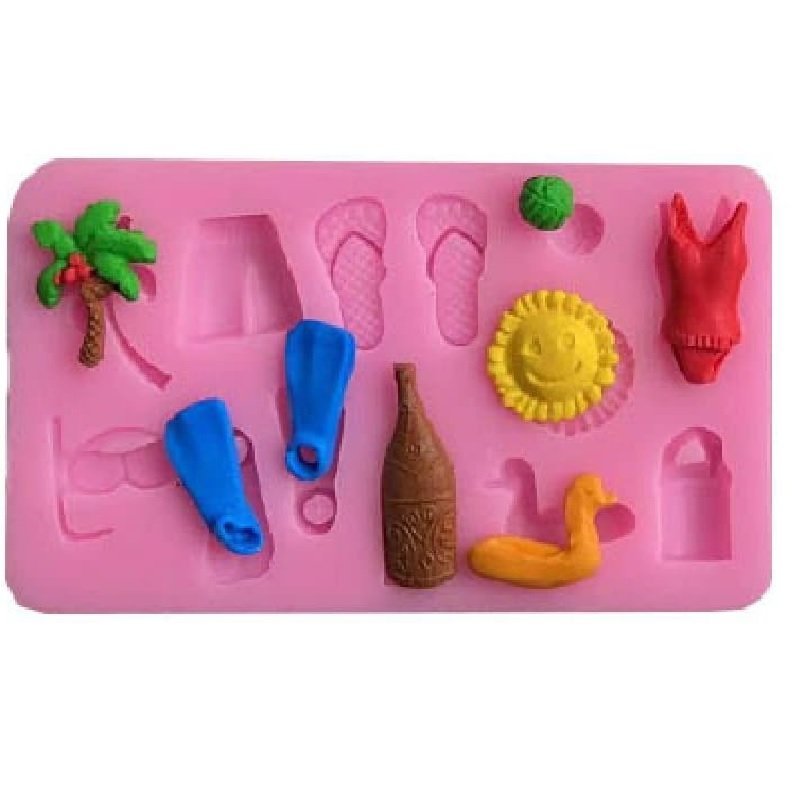 Pink Silicone Beach Mould - Image 2