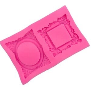 Pink Silicone Double Mirror Frame Mould