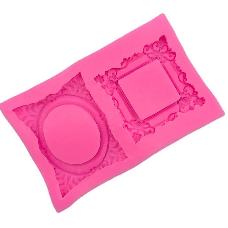 Pink Silicone Double Mirror Frame Mould