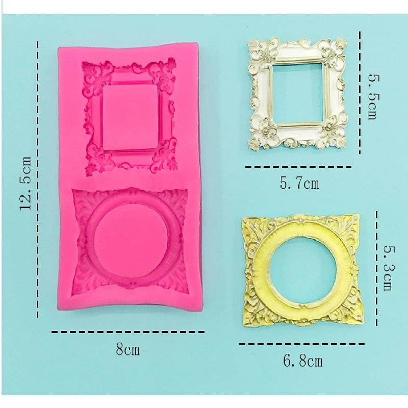 Pink Silicone Double Mirror Frame Mould - Image 3