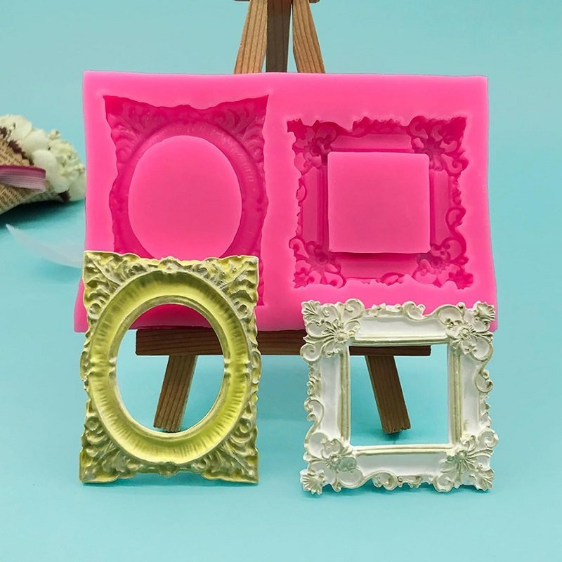 Pink Silicone Double Mirror Frame Mould - Image 4