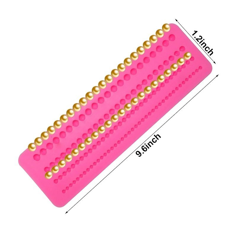 Pink Silicone Pearl Mould (4 lines) - Image 2