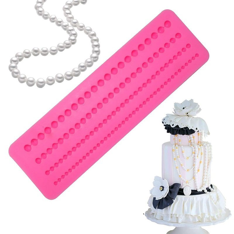 Pink Silicone Pearl Mould (4 lines)