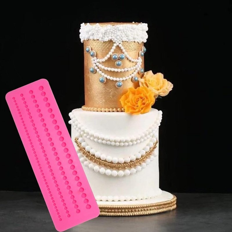 Pink Silicone Pearl Mould (4 lines) - Image 4