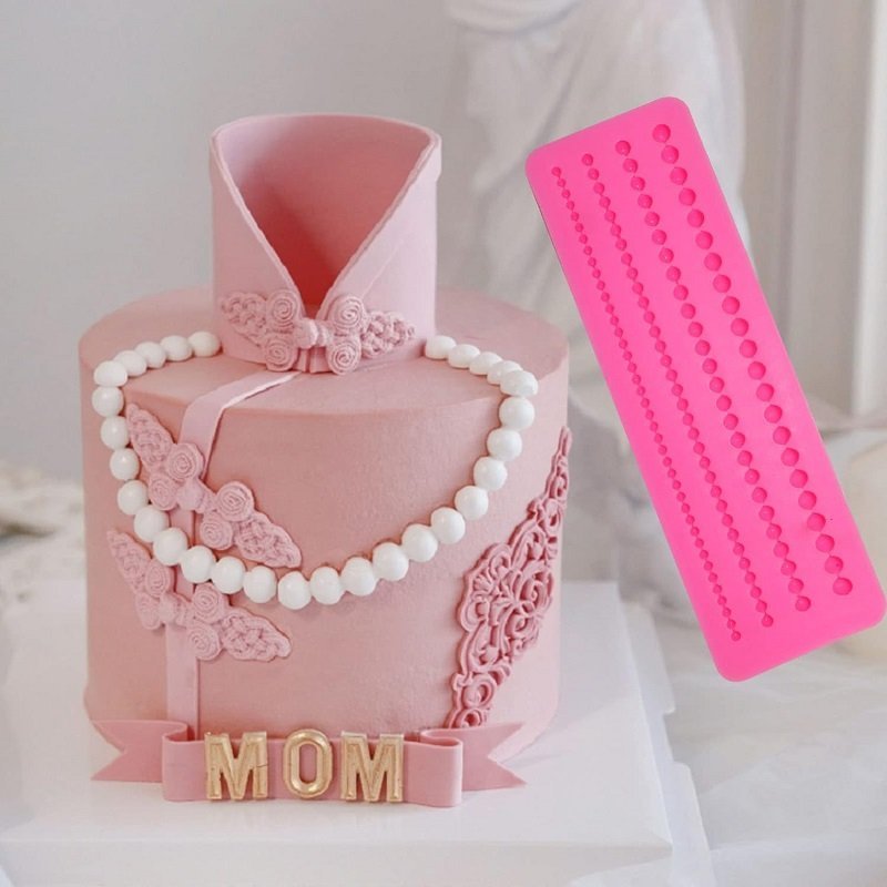 Pink Silicone Pearl Mould (4 lines) - Image 6