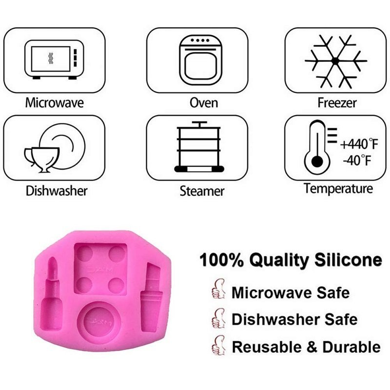 Pink Silicone Make Up Mould - Image 4