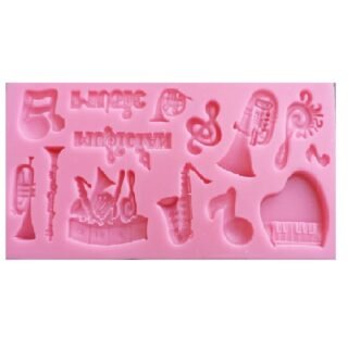 Pink Silicone Music Mould