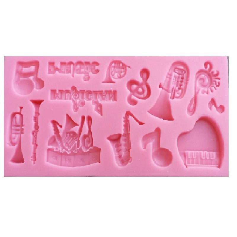 Pink Silicone Music Mould