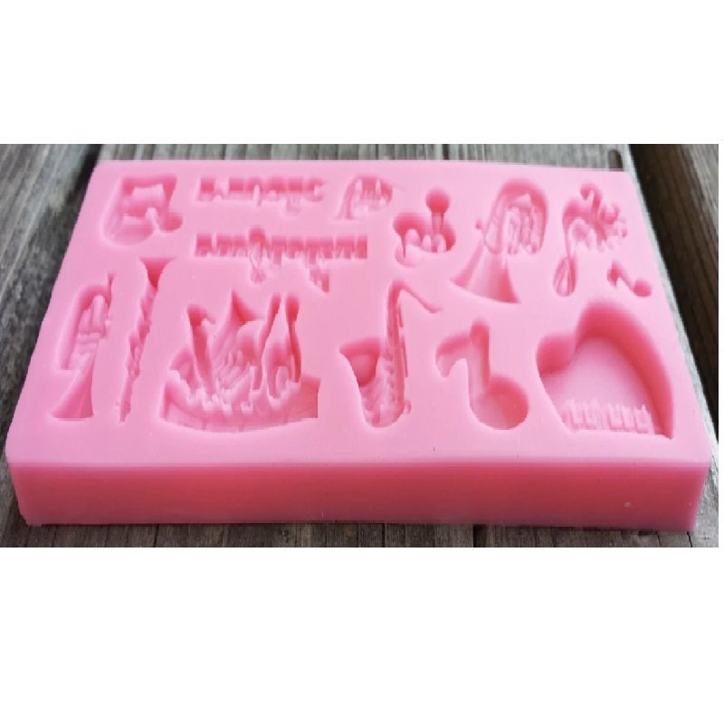 Pink Silicone Music Mould - Image 2