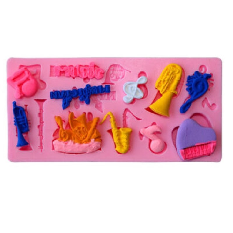 Pink Silicone Music Mould - Image 3