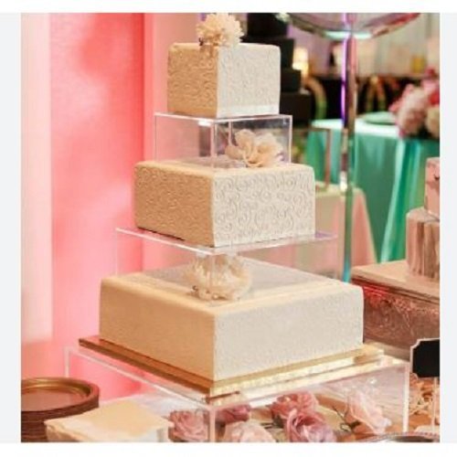 Golden Outline Square Cake Spacer Set - Image 6