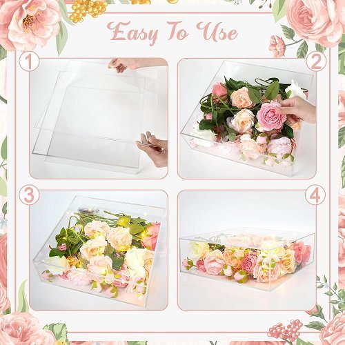 Golden Outline Square Cake Spacer Set - Image 2