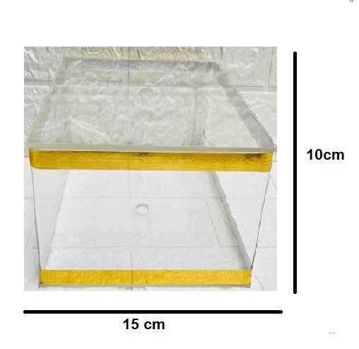 Golden Outline Square Cake Spacer Set - Image 3