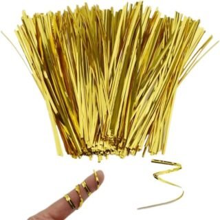 Metallic Gold Twist Ties Wire